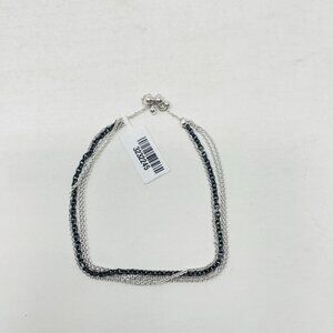 Shop LC Adjustable Bolo Slide 4 Chain Dualtone Sterling Silver Bracelet 5159